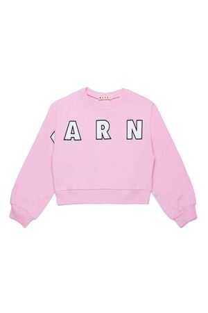 pink cotton sweatshirt MARNI KIDS | M01193M00RE0M345